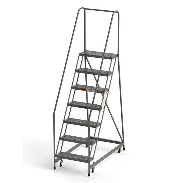 Industrial Rolling Ladder, 7 Steps, 24