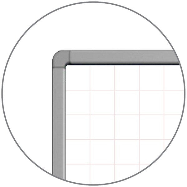 Mobile Magnetic Double-Sided Ghost Grid Whiteboard, 72â x 40â