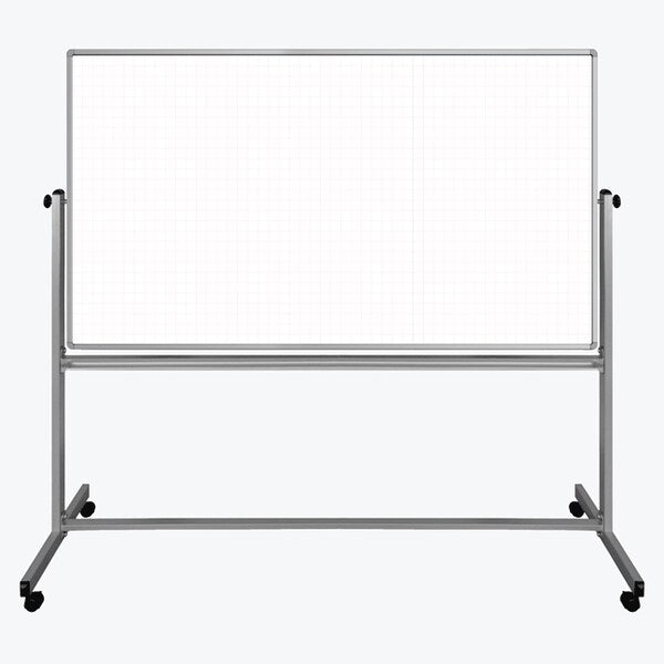 Mobile Magnetic Double-Sided Ghost Grid Whiteboard, 72â x 40â