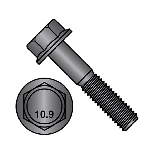 M6-1.0X25 DIN6921 10.9 FLANGE BOLT BLK PHOS