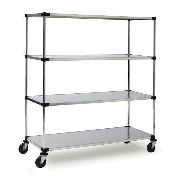 MB Solid Unit, w/Casters, 5 Shelf, 24x48x69