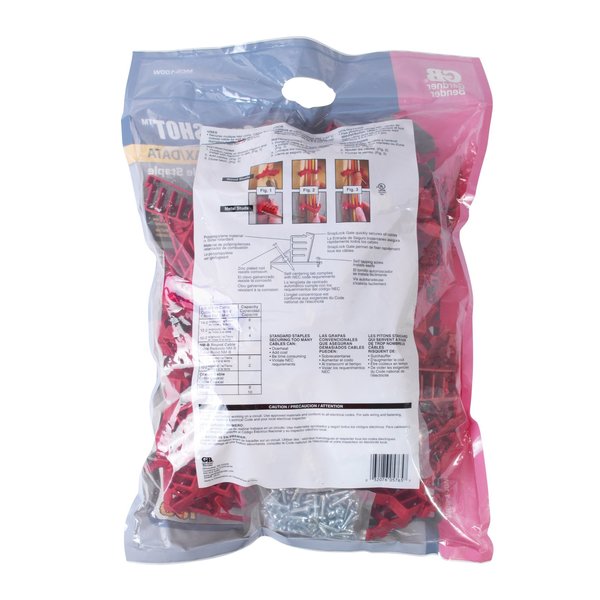 Multi-Cable Staple, Snap Lock, PK100
