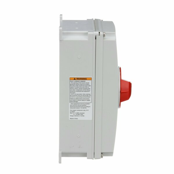 Nonfusible Enclosed Single Throw Disconnect Switch, 60 A, 220 to 240V AC, 440 to 480V AC, 600V AC