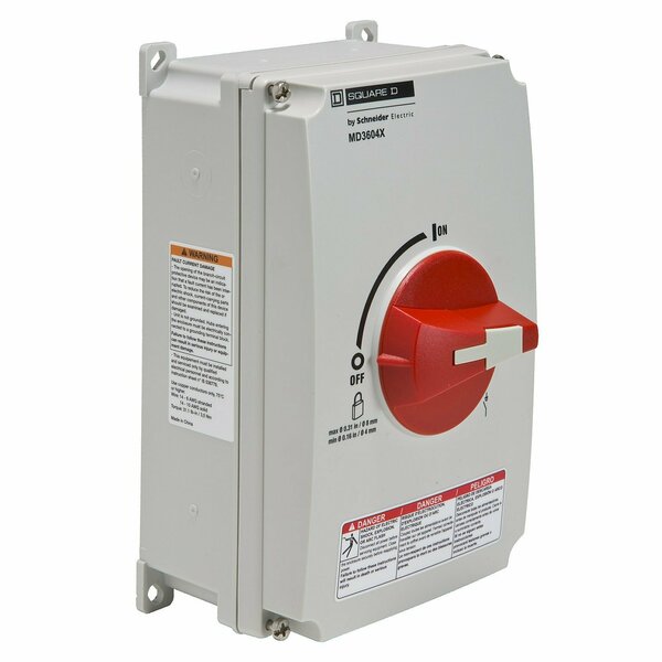 Nonfusible Enclosed Single Throw Disconnect Switch, 60 A, 220 to 240V AC, 440 to 480V AC, 600V AC