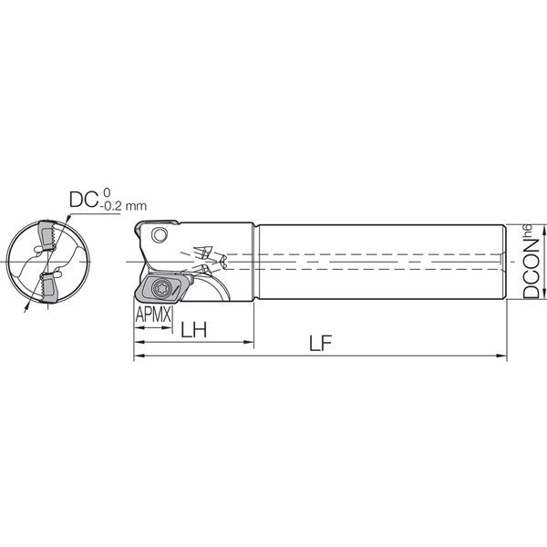 MEAS 28S25132T Standard Length Shank