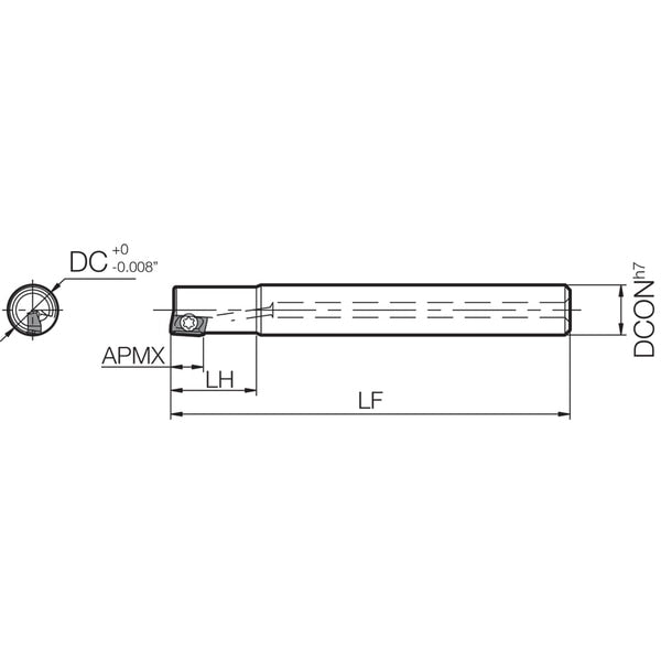 End Mill, Kyocera MECX 0750S750075T, 0.7500