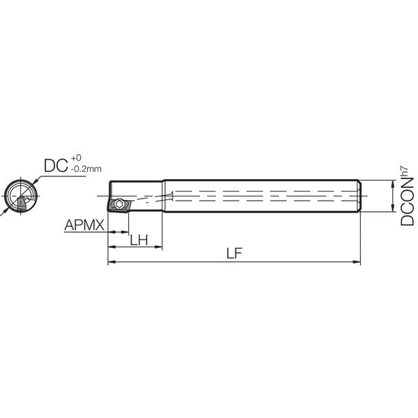 End Mill, Kyocera MECX 10S10071T, 10.00mm Dia