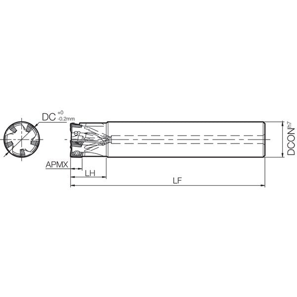 End Mill, Kyocera MECX 32S32078T, 32.00mm Dia