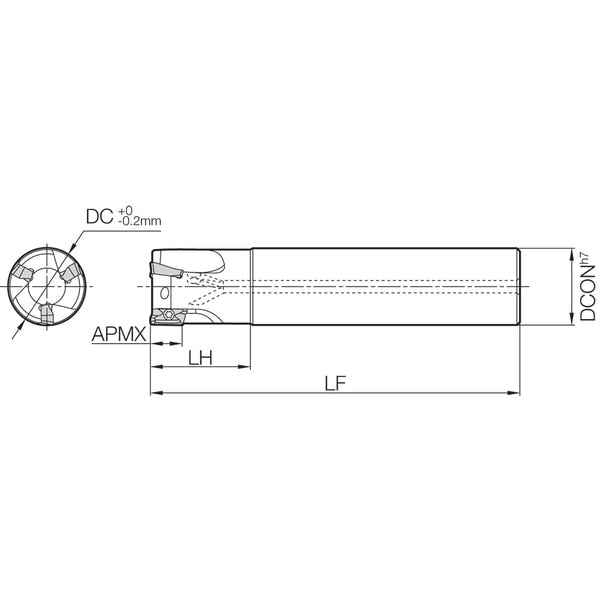 MEC 25S2511T4 Standard Length Shank