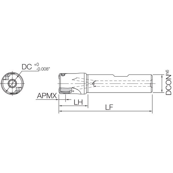 End Mill 90 Degree, MEV 0750W625062T Sta
