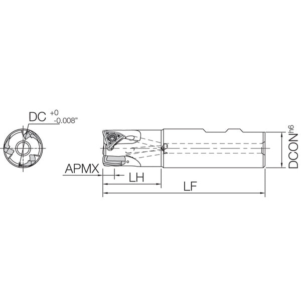 End Mill 90 Degree, MEV 1000W100063T Sta