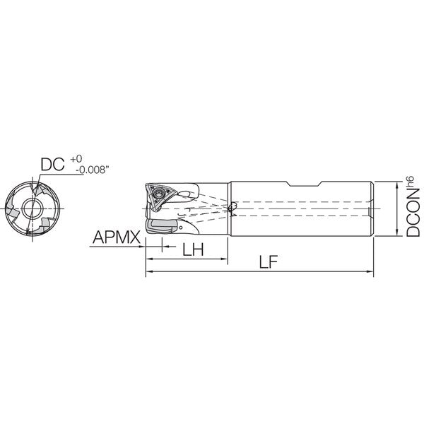 End Mill 90 Degree, MEV 0750W750062T Sta