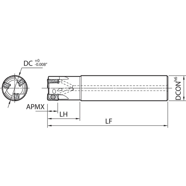 End Mill, Kyocera MEW 0750S7507102T, 0.7500