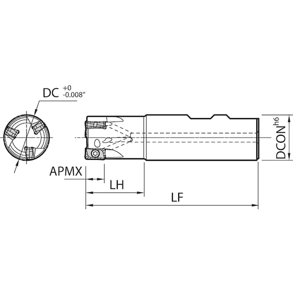 MEW 1250W125152T Standard Length Shank