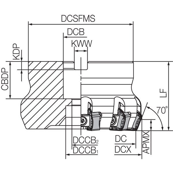 Face Mill, MFK 3000R1110T, MFK 3.0000