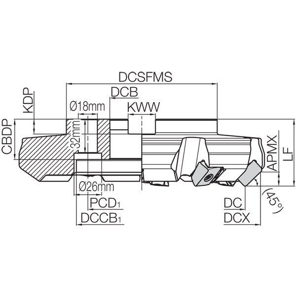 MFLN 45200R8TM Metric Bore Diameter