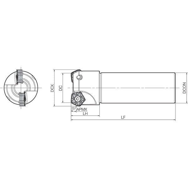 MFPN 66040RS323TG Standard Length Shank