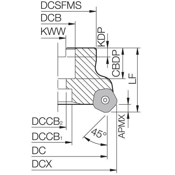 MFPN 45080R6TM Metric Bore Diameter