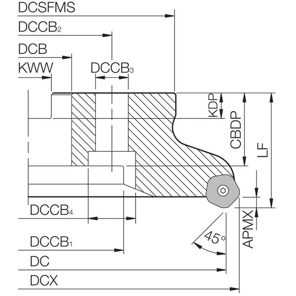 MFPN 45200R14TM Metric Bore Diameter