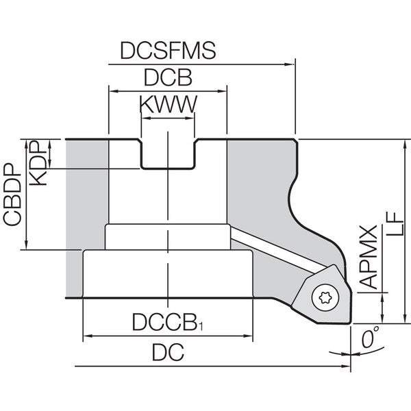 Face Mill, MFWN 905000R12T, M-SIX 5.0000