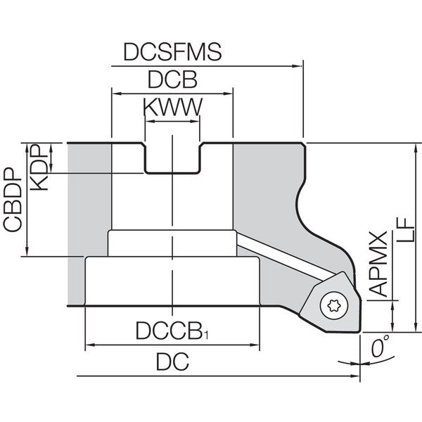 Face Mill, MFWN 904000R7T, M-SIX 4.0000