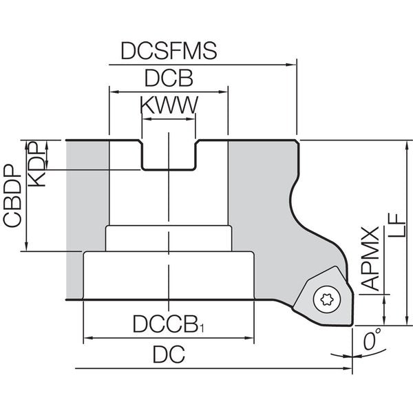 Face Mill, MFWN 906000R8T, M-SIX 6.0000