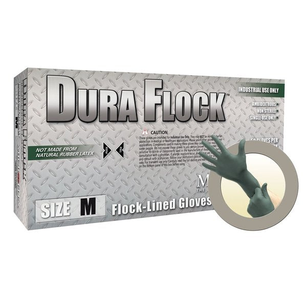 Dura Flock 8 Mil Flock-Lined Grn Ntrl, 100 PK