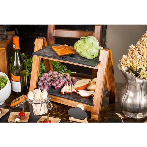 Frostone Slate Mel Tray, Blk, 12.75