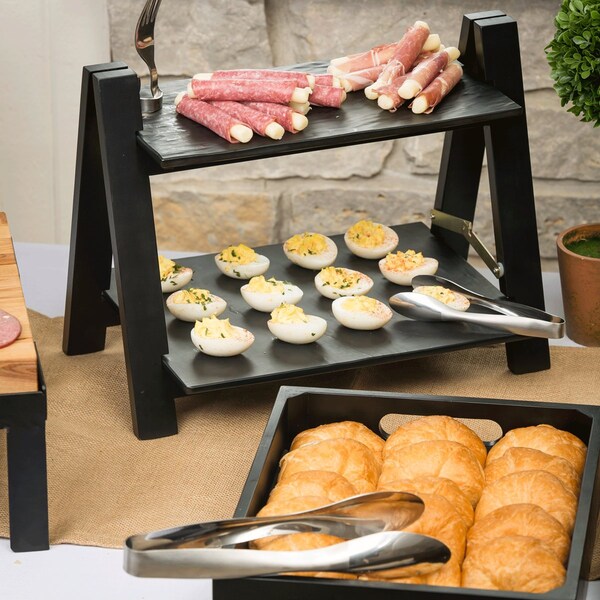 Frostone Slate Mel Tray, Blk, 12.75