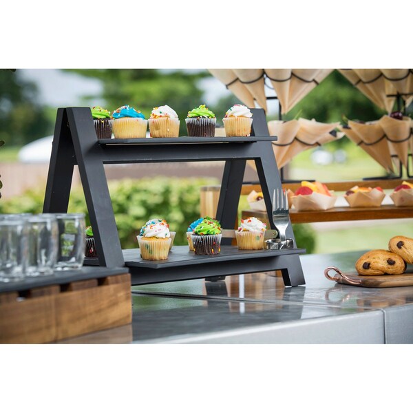 Frostone Slate Mel Tray, Blk, 12.75