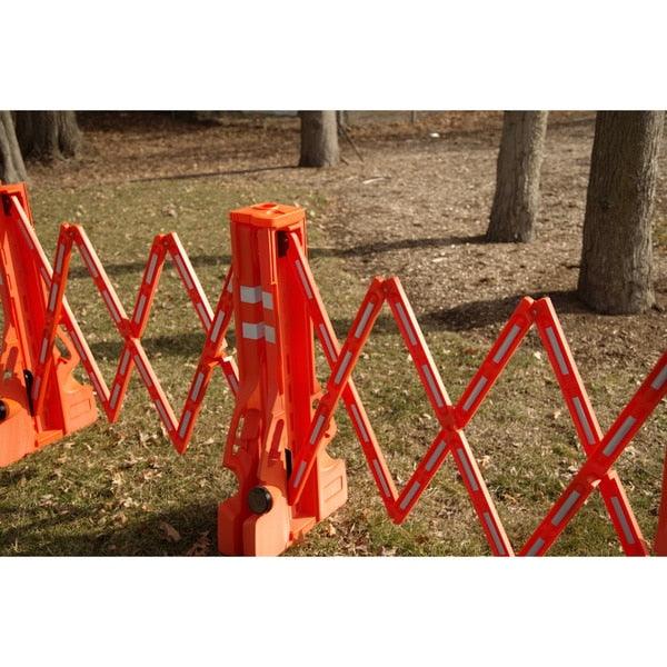 Multi-Gate Barricade with Connector Unit, High-Density Polyethylene (HDPE), Fluorescent Orange