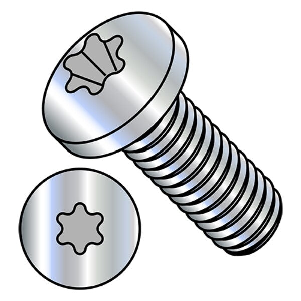 M5-0.80 x 12 mm Torx Pan Machine Screw, Zinc Plated Steel, 1500 PK