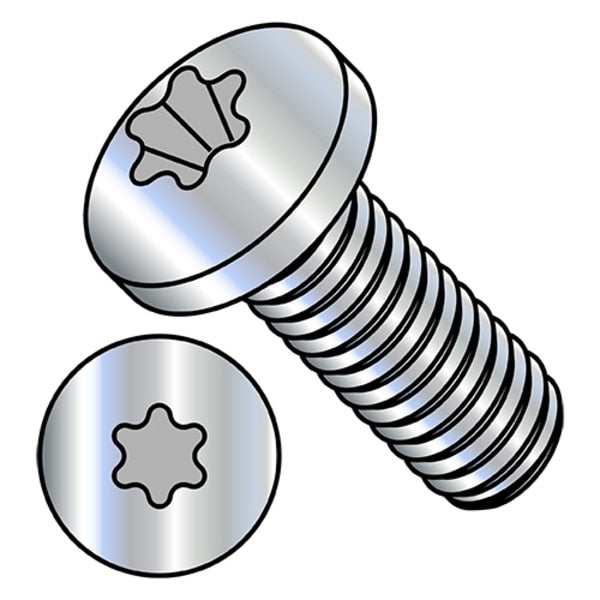 M2-0.40 x 16 mm Torx Pan Machine Screw, Zinc Plated Steel, 8000 PK