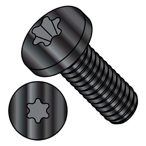 M5-0.80 x 20 mm Torx Pan Machine Screw, Black Oxide Steel, 1000 PK