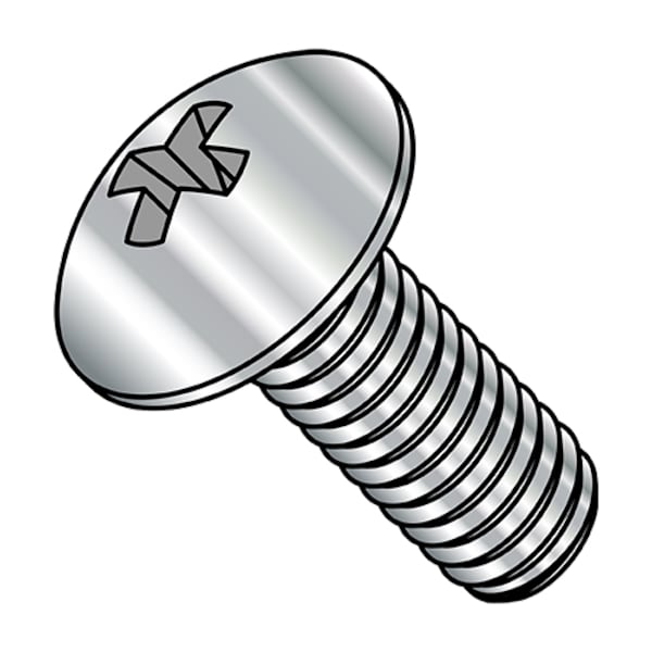 M5-0.80 x 14 mm Phillips Truss Machine Screw, Plain A2 Stainless Steel, 2500 PK