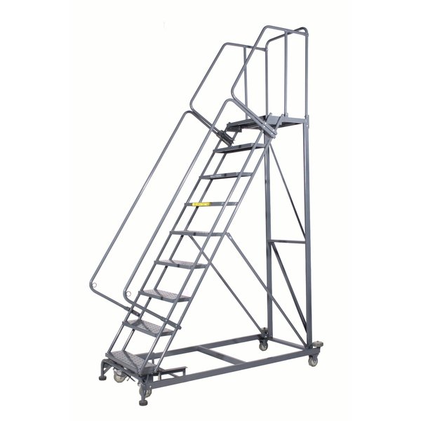 Safety Rolling Ladder, Steel, 90 in.H