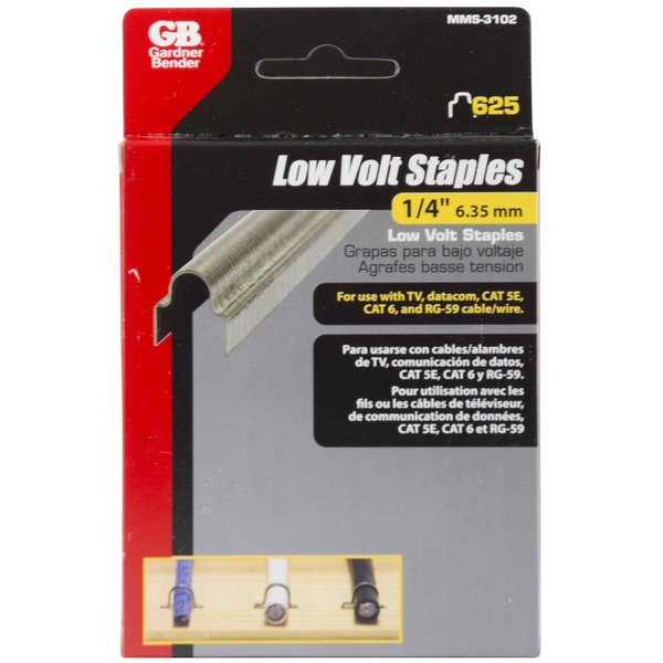 Low Volt Metal Staple, Refill, 1/4