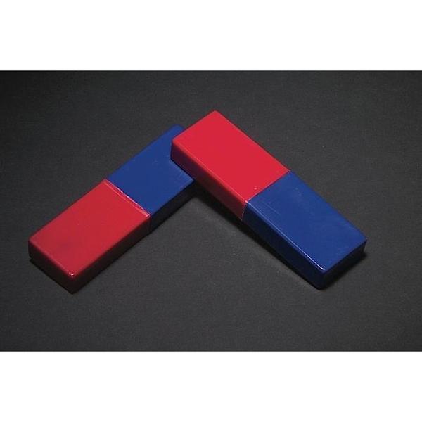 Magnets, Plastic Covered, Red/Blue, PK 2