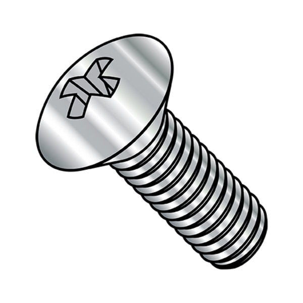 #8-32 x 1 in Phillips Oval Machine Screw, Plain Stainless Steel, 4000 PK