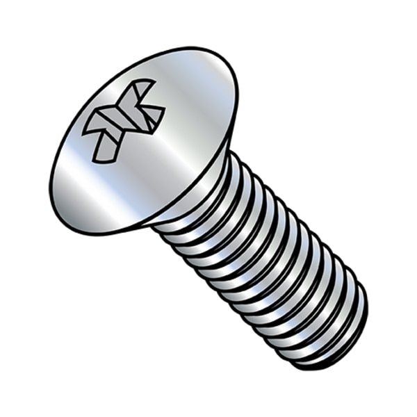 #4-40 x 1/4 in Phillips Oval Machine Screw, Zinc Plated Steel, 10000 PK