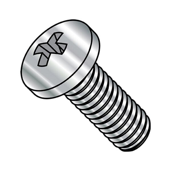 #4-40 x 1/4 in Phillips Pan Machine Screw, Plain 316 Stainless Steel, 5000 PK