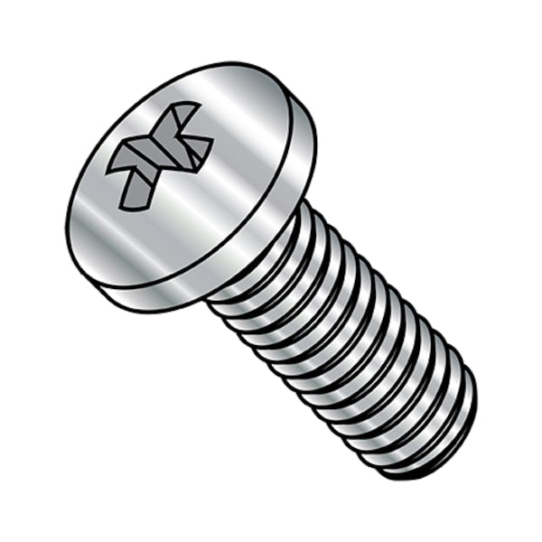 #2-56 x 1/4 in Phillips Pan Machine Screw, Plain 316 Stainless Steel, 5000 PK