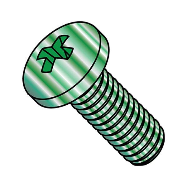 #8-32 x 3/8 in Phillips Pan Machine Screw, Zinc Plated Steel, 10000 PK