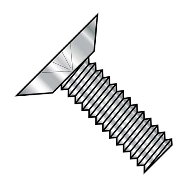 #6-32 x 5/16 in Phillips Flat Machine Screw, Plain Steel, 5000 PK