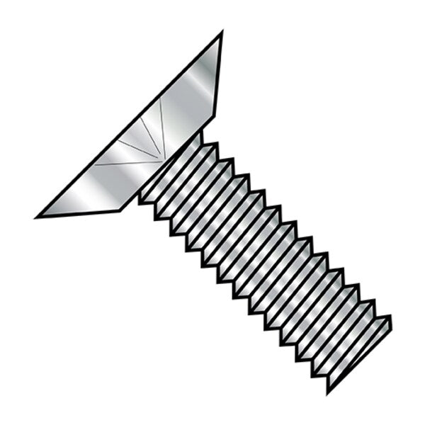 #0-80 x 3/32 in Phillips Flat Machine Screw, Plain Steel, 5000 PK
