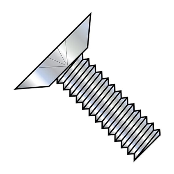 #8-32 x 3/8 in Phillips Flat Machine Screw, Zinc Plated Steel, 10000 PK