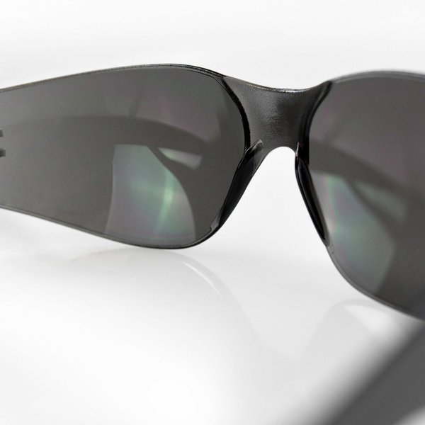 Safety Glasses, Wraparound Smoke AF Polycarbonate Lens, Anti-Fog, Scratch-Resistant