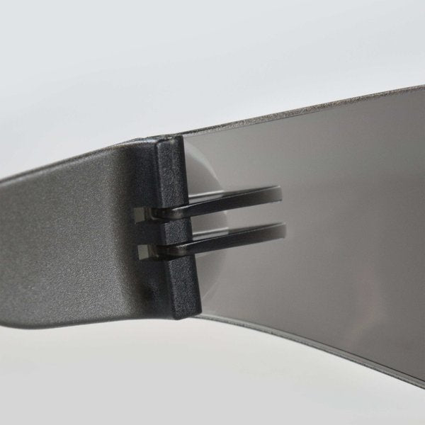 Safety Glasses, Wraparound Smoke Polycarbonate Lens, Scratch-Resistant