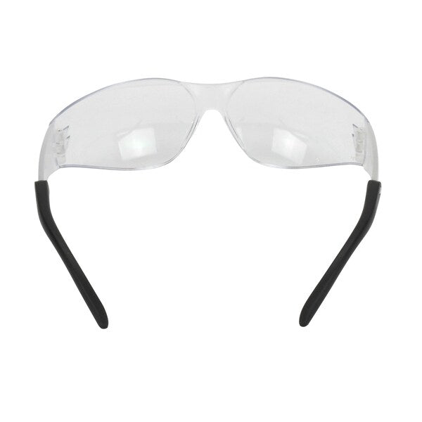 Safety Glasses, Wraparound Clear Polycarbonate Lens, Uncoated