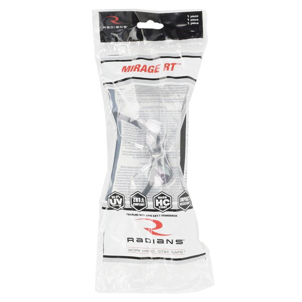 Safety Glasses, Wraparound Clear Polycarbonate Lens, Uncoated